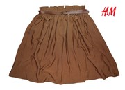 Новая женская юбка плиссе H&M,  полиэстер,  цвет: коричневый,  размер 46